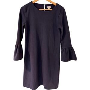 J. CREW Navy Blue Career Business Casual Work Versatile Trumpet Bell 3/4 SMALL